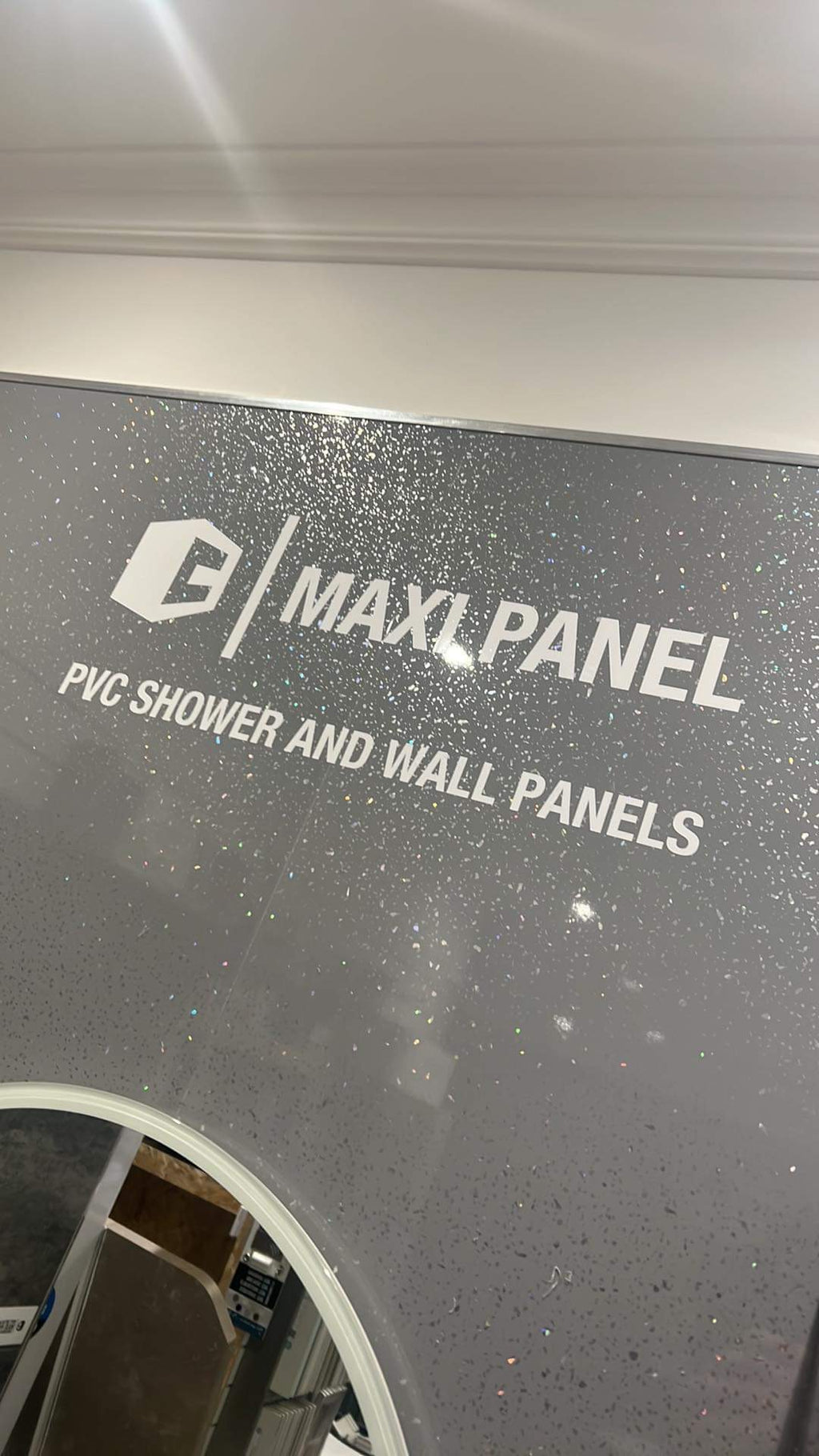 Maxi Shower Panel - Grey Sparkle GLOSS