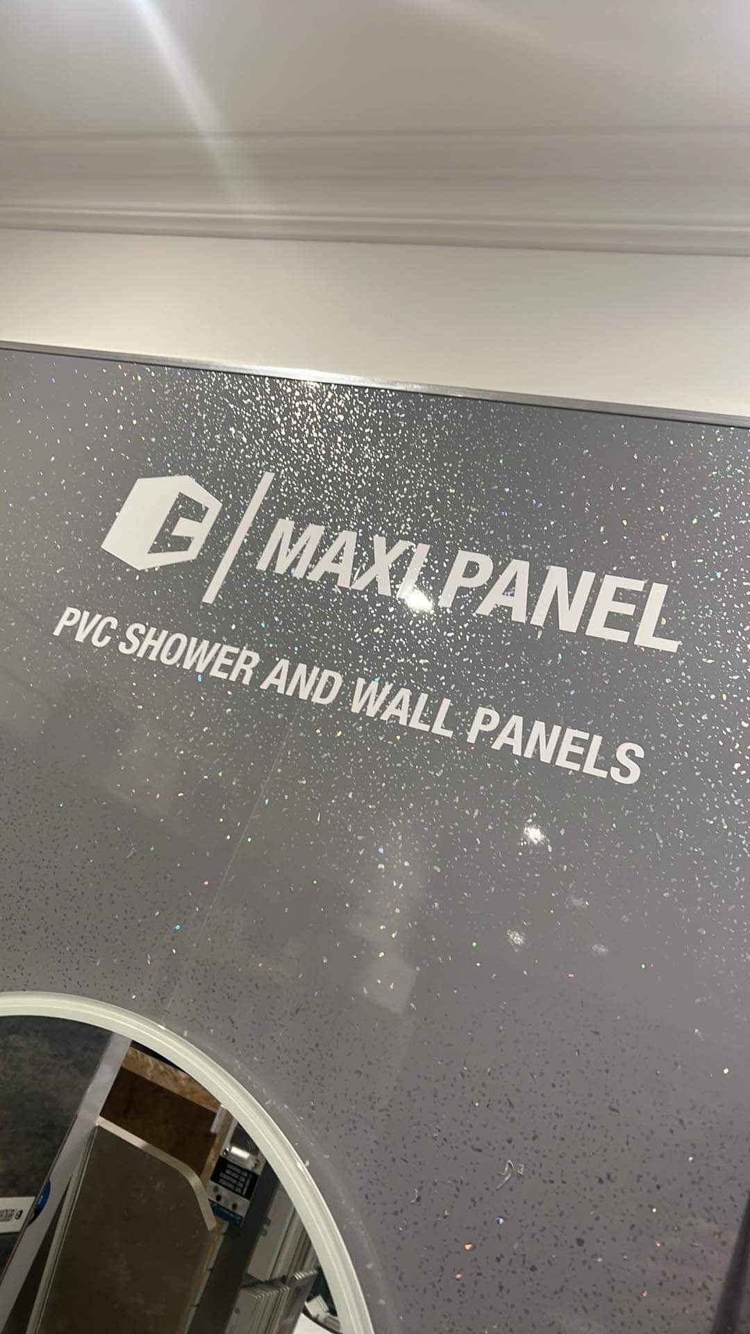 Maxi Shower Panel - Grey Sparkle GLOSS