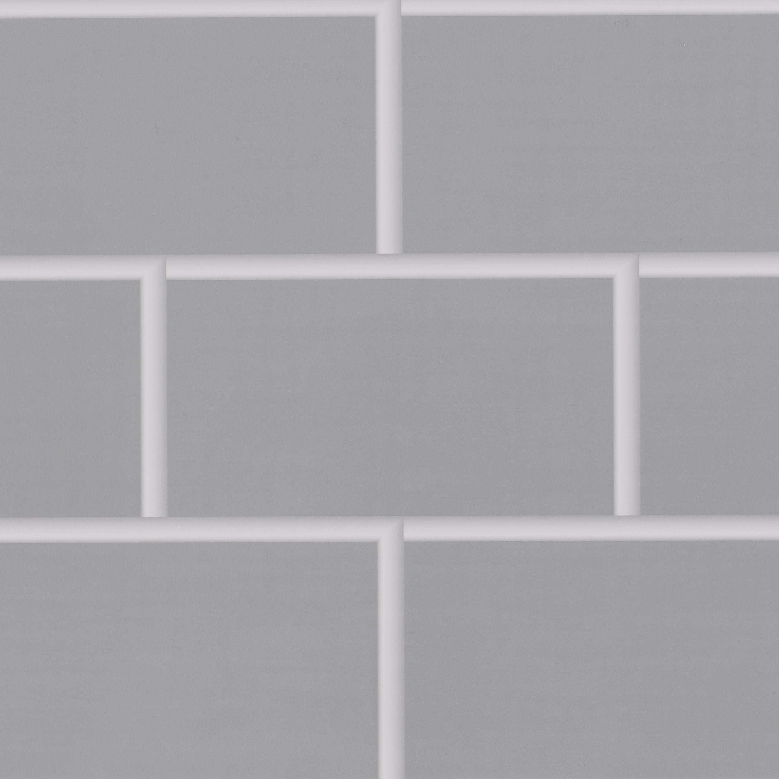 Proplas Wall Panel - Light Grey Metro Tile
