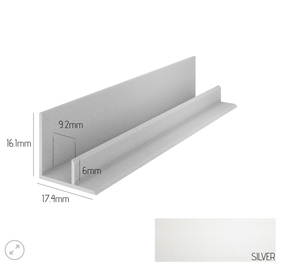 Kerradeco Inner Corner Trim 2.7m – Silver