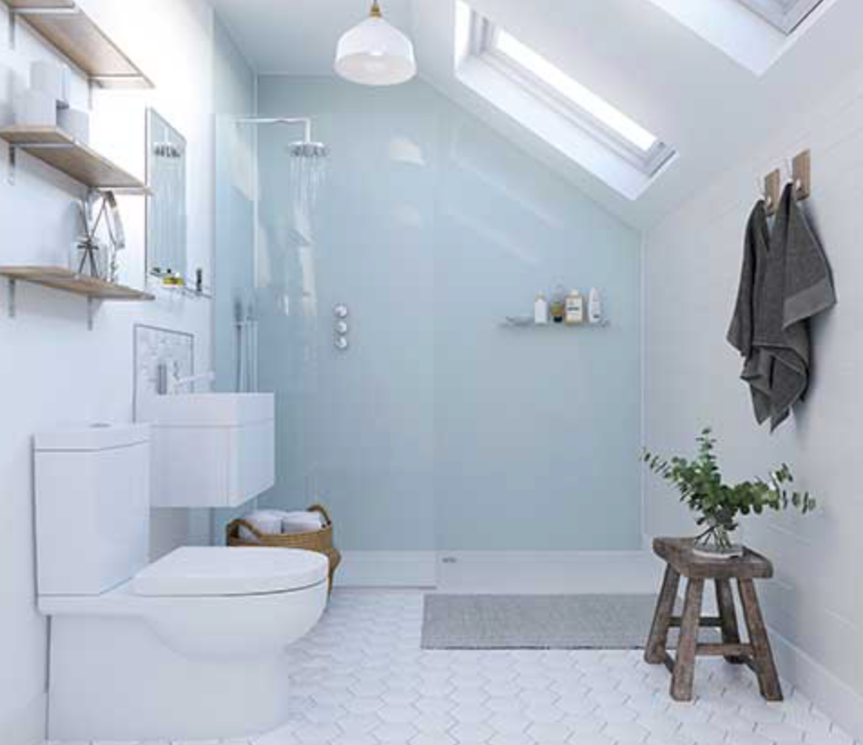 Showerwall Laminate Mineral Collection - Aqua Ice