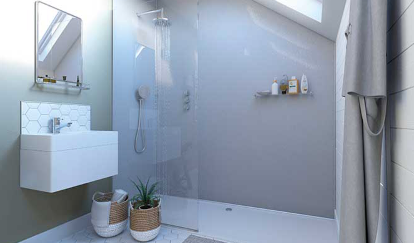 Showerwall Laminate Mineral Collection - White Sparkle