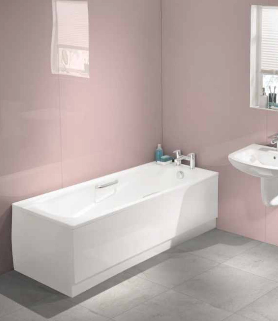 Showerwall Acrylic Solid Colours Collection - Blush