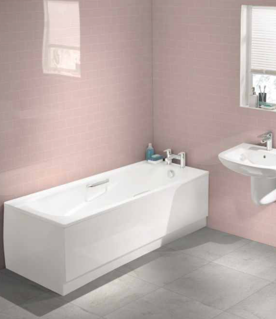 Showerwall Acrylic Patterns & Tiles Collection  - Subway Blush