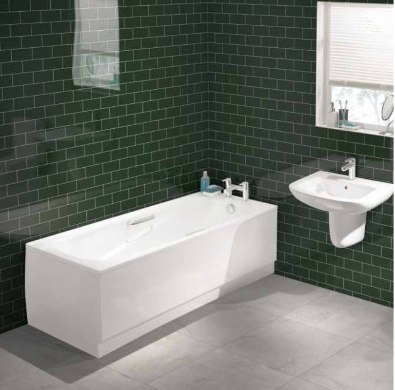 Showerwall Acrylic Patterns & Tiles Collection - Subway Emerald