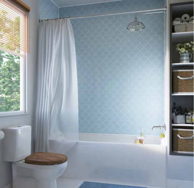 Showerwall Acrylic Patterns & Tiles Collection  - Scallop Sky