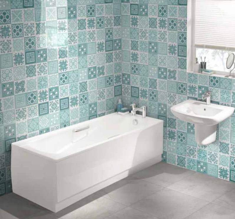 Showerwall Acrylic Patterns & Tiles Collection  - Victorian Turquoise