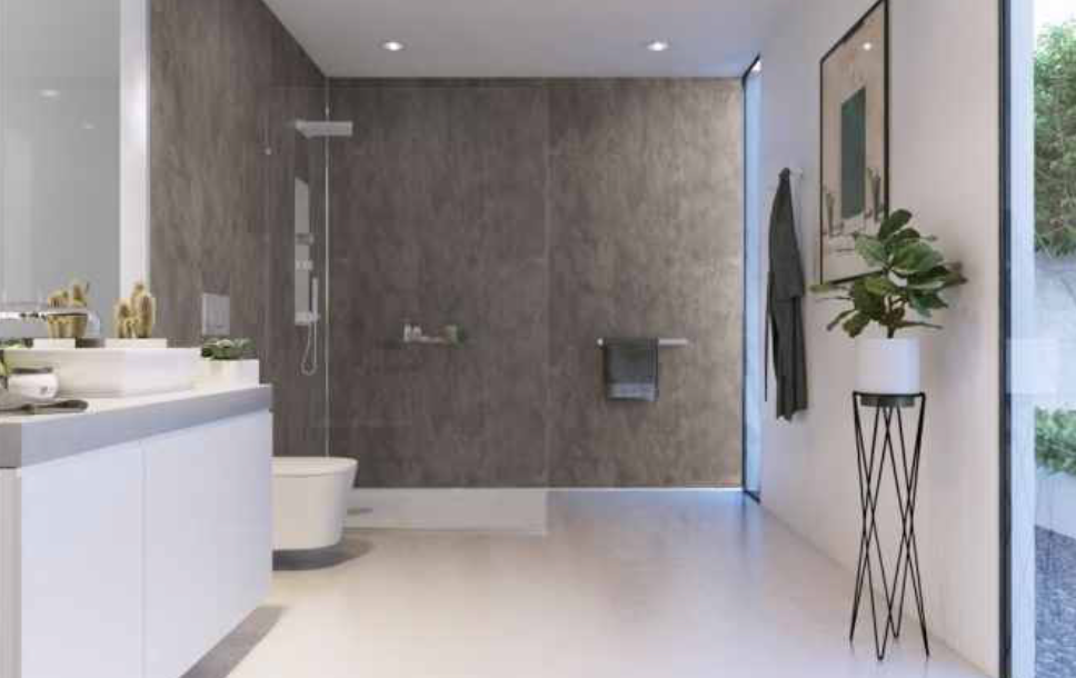 Showerwall Laminate Quarry Collection - Moonstone