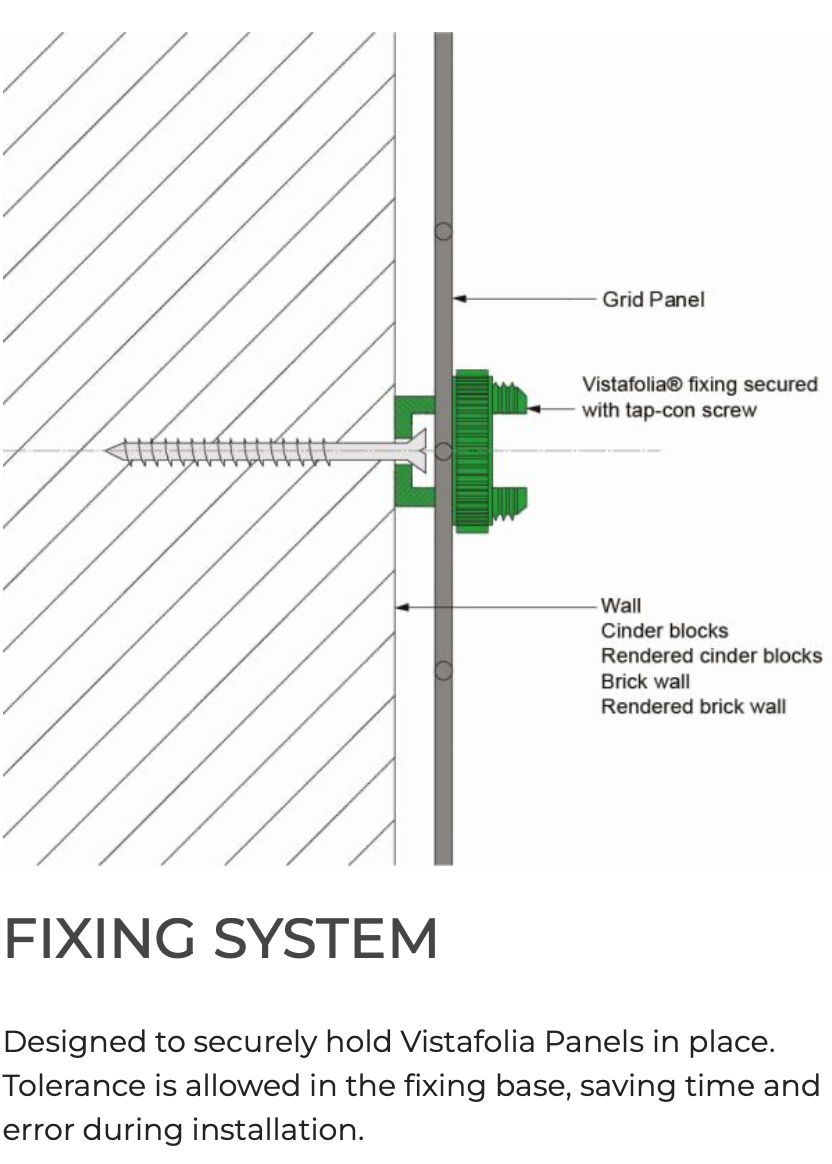 Vistafolia  - Fixing System