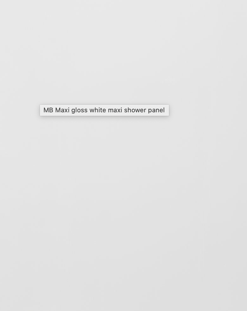 Maxi Shower Panel - Gloss White