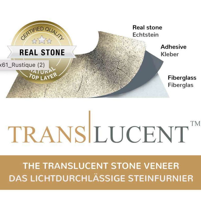 Slate-Lite Translucent Slate Veneer - Caldera Gold