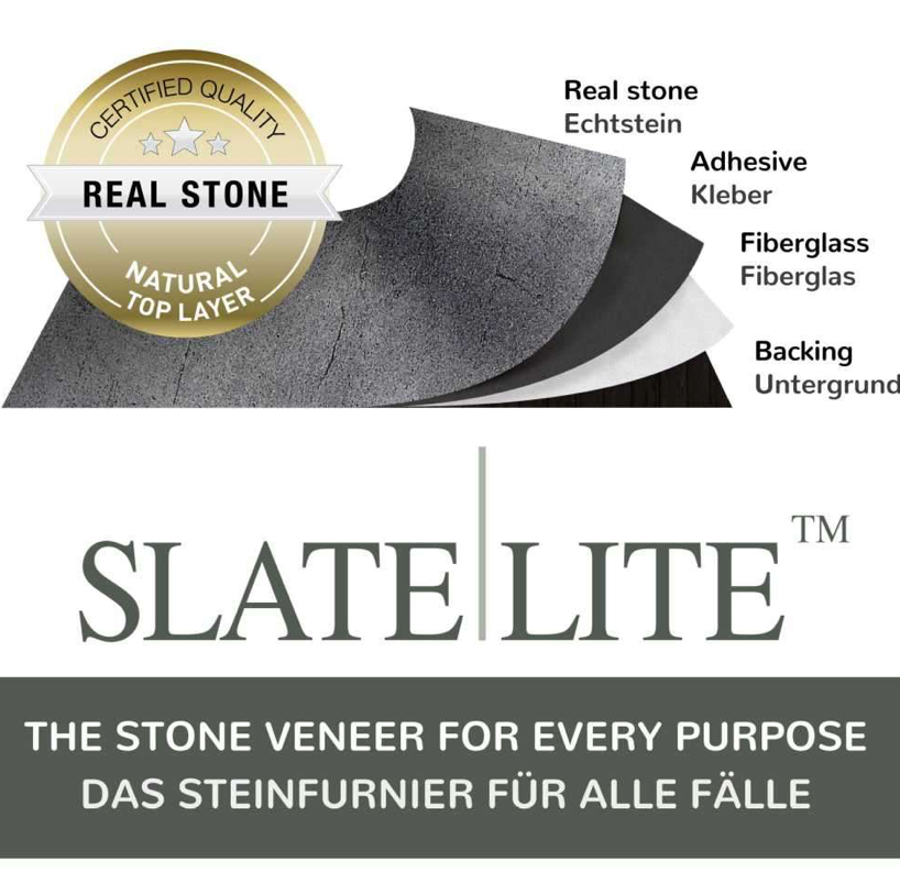 Slate-Lite Slate Veneer Multi-Brick Sheets - Silver Grey