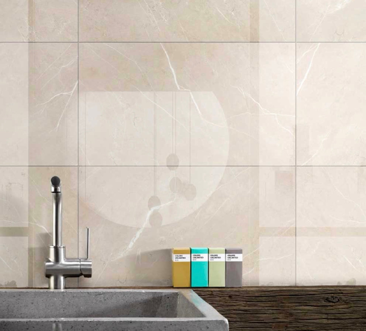 Dumwawall+ Wall Panels - Glossy Faro Tile