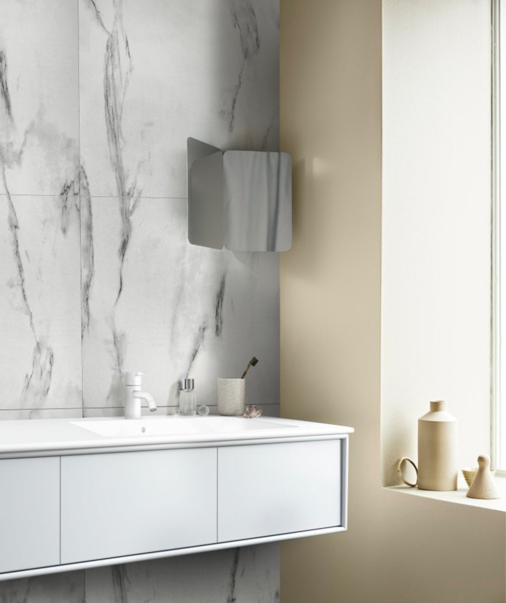 BerryAlloc Wall & Water Collection - White Marble Satin