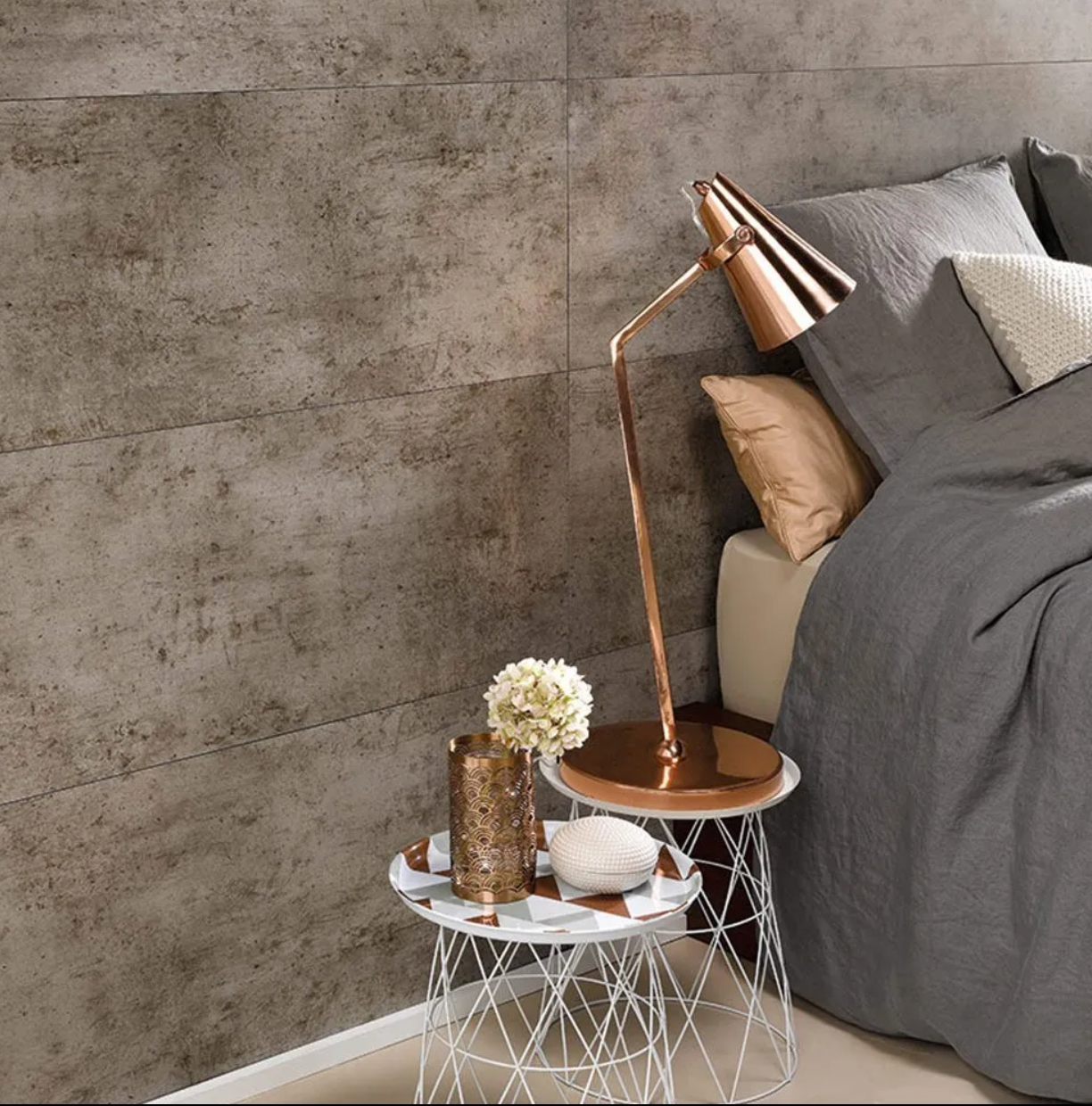 Dumawall+ Wall Panels - Dark Cement Tile