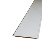 Ceiling Cladding Panels - Gloss White / Chrome Strip 2.7m